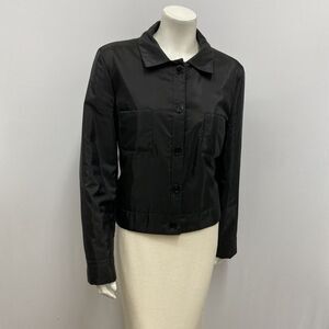 Strenesse Gabriele Strehle Jacket Black Nylon Fabulous Simple‎ Style Size 40